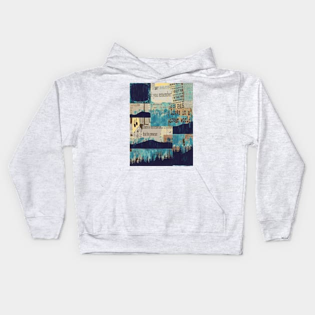 Collage landscape Kids Hoodie by Banyu_Urip